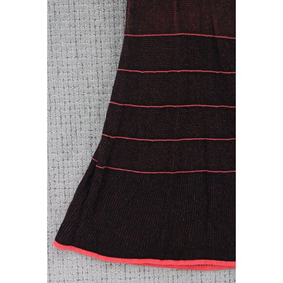 AX Armani Exchange Fit & Flare Dress Womens Small S Black/Pink Knit Sleeveless - Picture 6 of 10